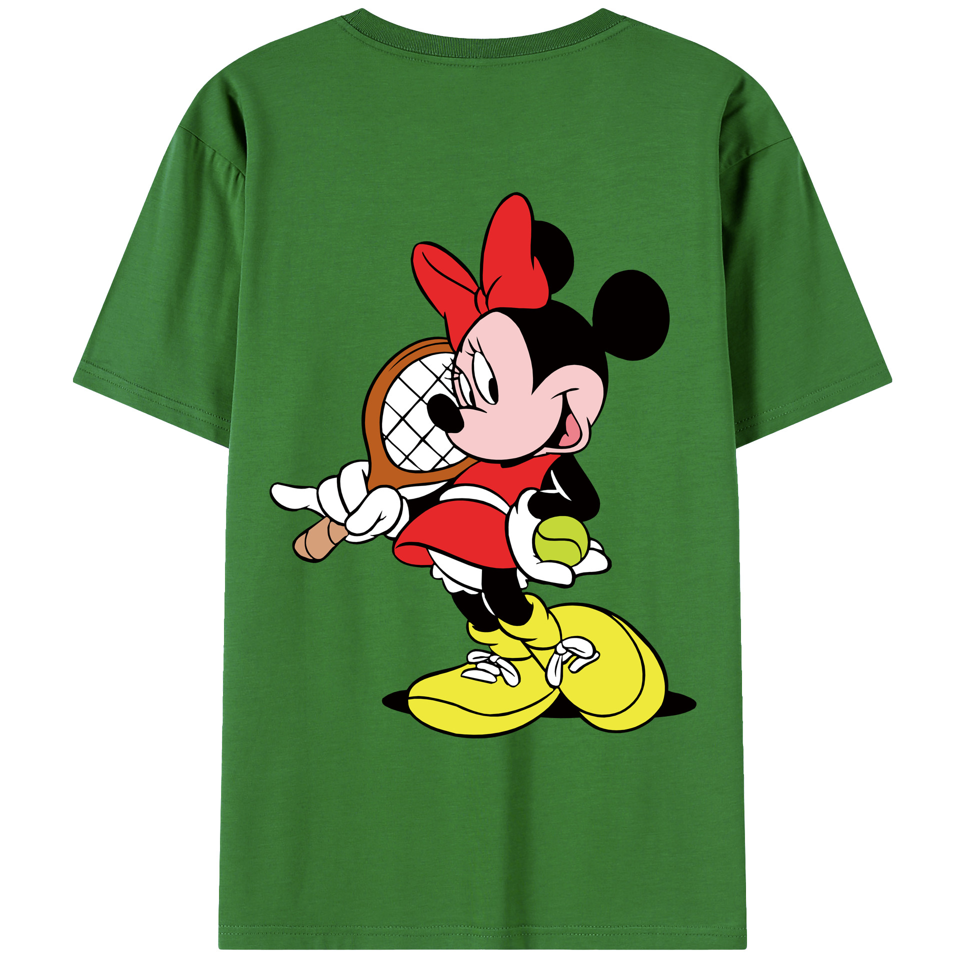 （画像用） ミッキーマウス Mickey Mouse レディース半袖Tシャツ(バックプリント)
